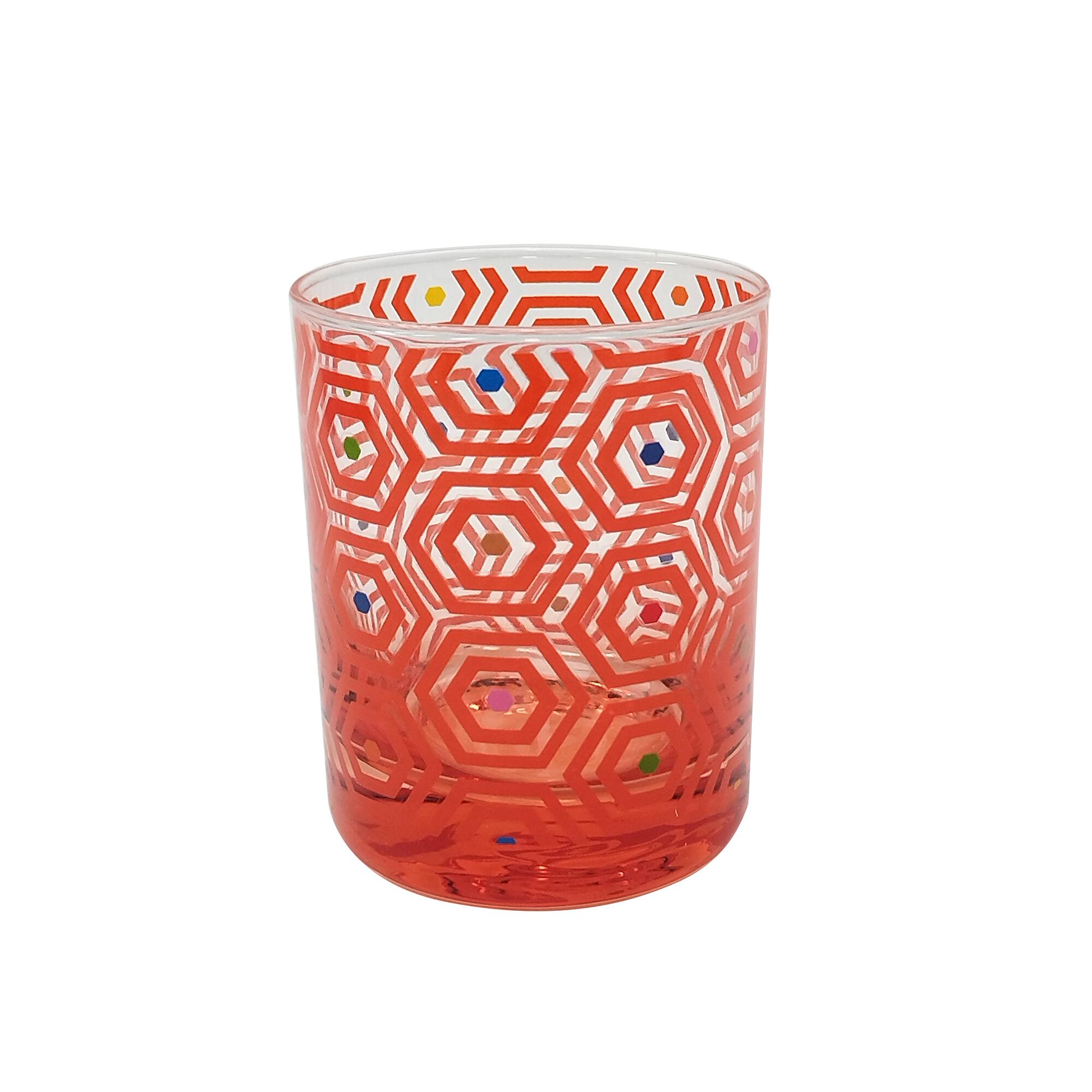 Jonathan Adler x Michaels 10.8oz. Red Honeycomb Glass Cup